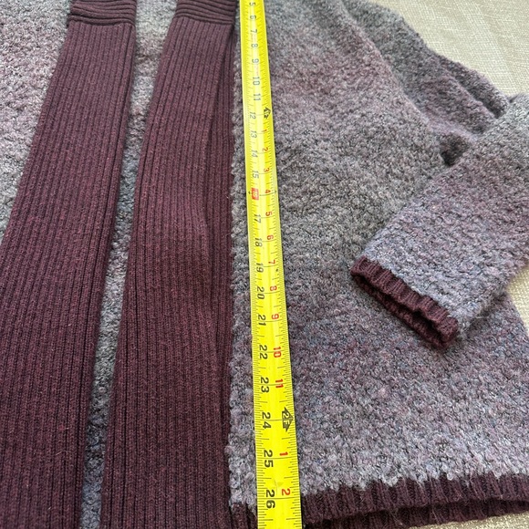 Woolrich Women's Burgundy and Gray Open Cardigan size XL - Picture 12 of 13